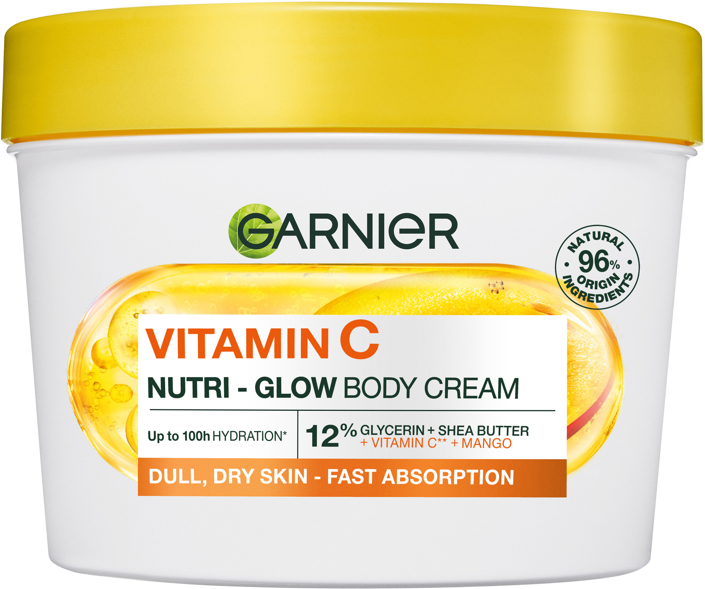Крем для тіла Garnier Vitamin C Nutri-Glow з вітаміном С та ароматом манго 380 мл