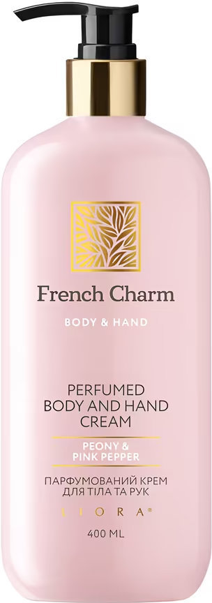 Парфумований крем для тіла та рук Liora Peony & Pink pepper French Charm 400мл 1