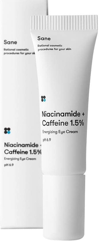 Крем під очі освітлюючий проти набряків Sane з Niacinamide+Caffeine 1,5% 10 мл 2