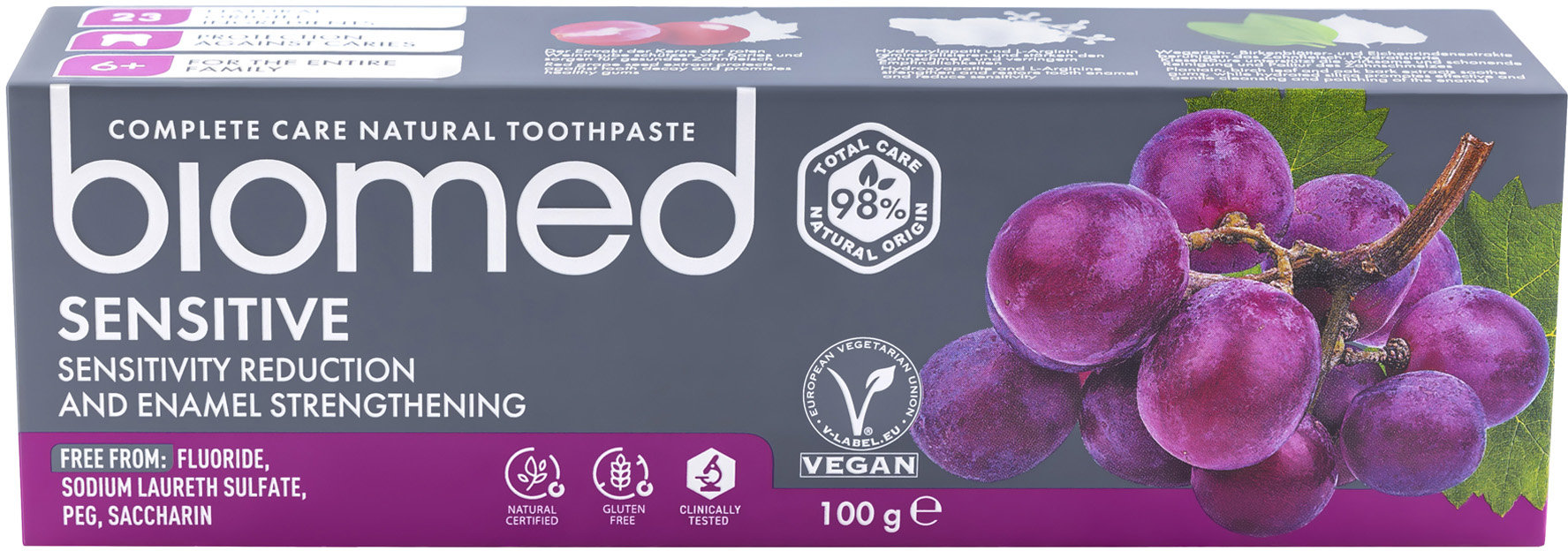 Зубная паста BioMed Sensitive Антибактериальная для укрепления эмали и снижения чувствительности 100 г фото 2