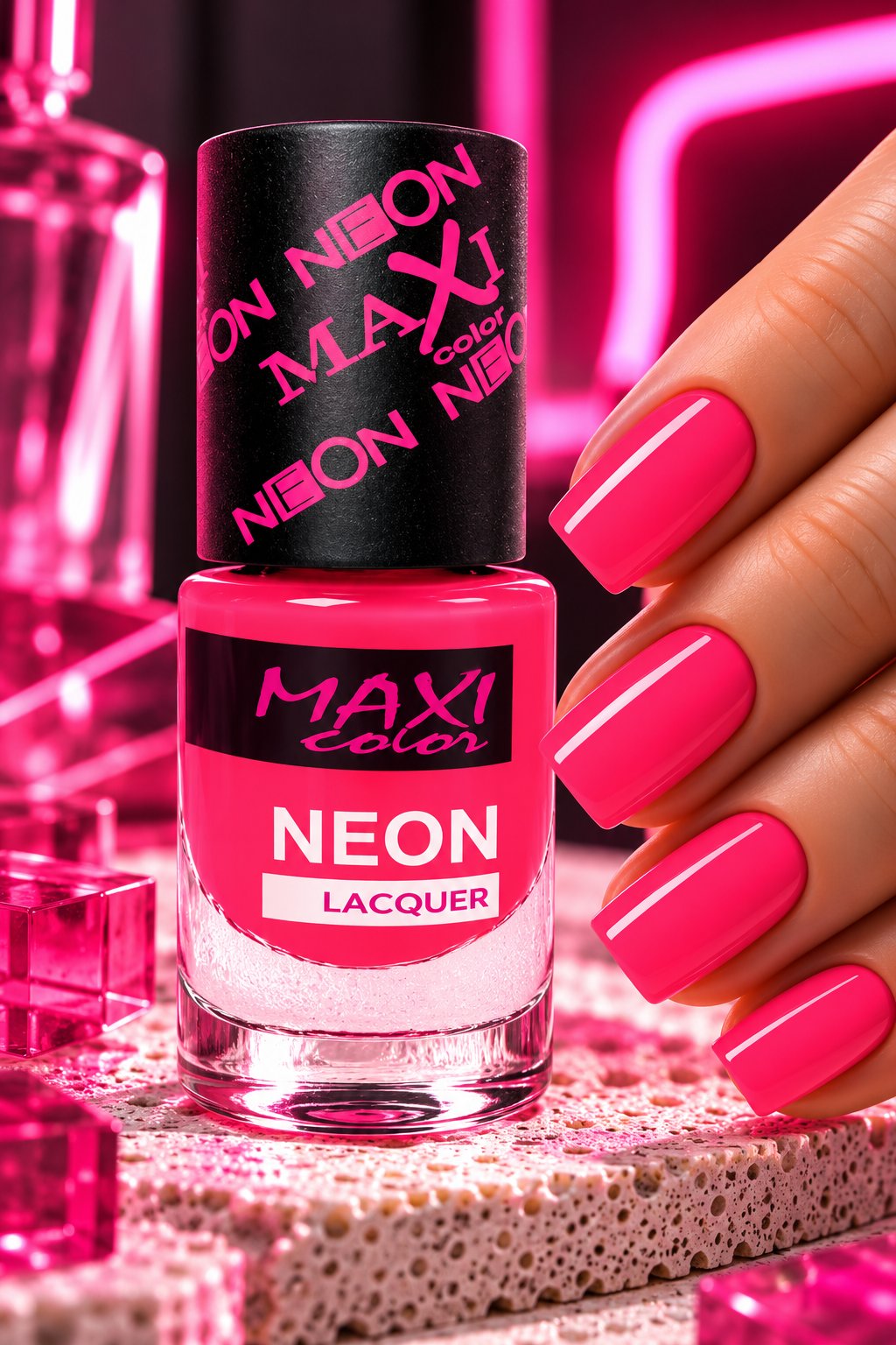 Лак для ногтей Maxi Color Neon Lacquer 01, 6 мл