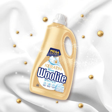Засіб для прання Woolite для світлих та білих тканин з Кератином 3.6 л фото 3