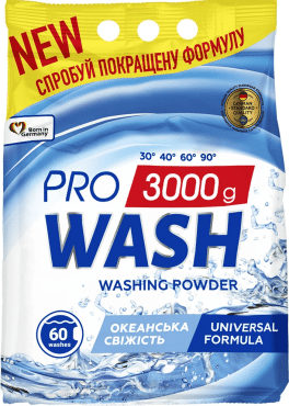 Порошок для прання ProWash універсальний Океанська свіжість 60 прань 3 кг