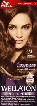 Стойкая крем-краска Wellaton - Темный дуб 5/0