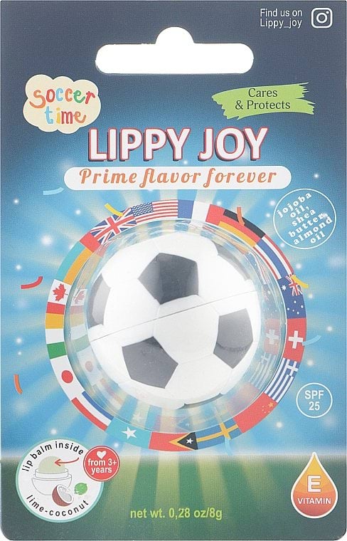 Бальзам для губ Lippy JOY SOCCER TIME, лайм-кокос