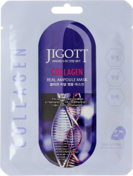 Маска тканинна ампульна для обличчя Jigott з колагеном, 27 мл