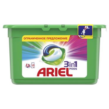 Капсулы для стирки Ariel 3 в 1 Color 13х27 г