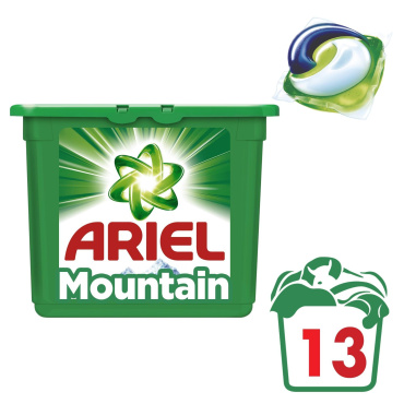 Капсули для прання Ariel 3 в 1 Гірський джерело 13х27 г фото 1