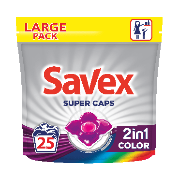 Капсули для прання SAVEX Capsules 2in1 Color 25 шт