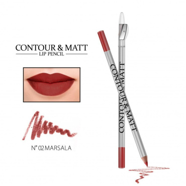 Олівець для губ із точилкою CONTOUR & MATT № 10 Purple 2 г