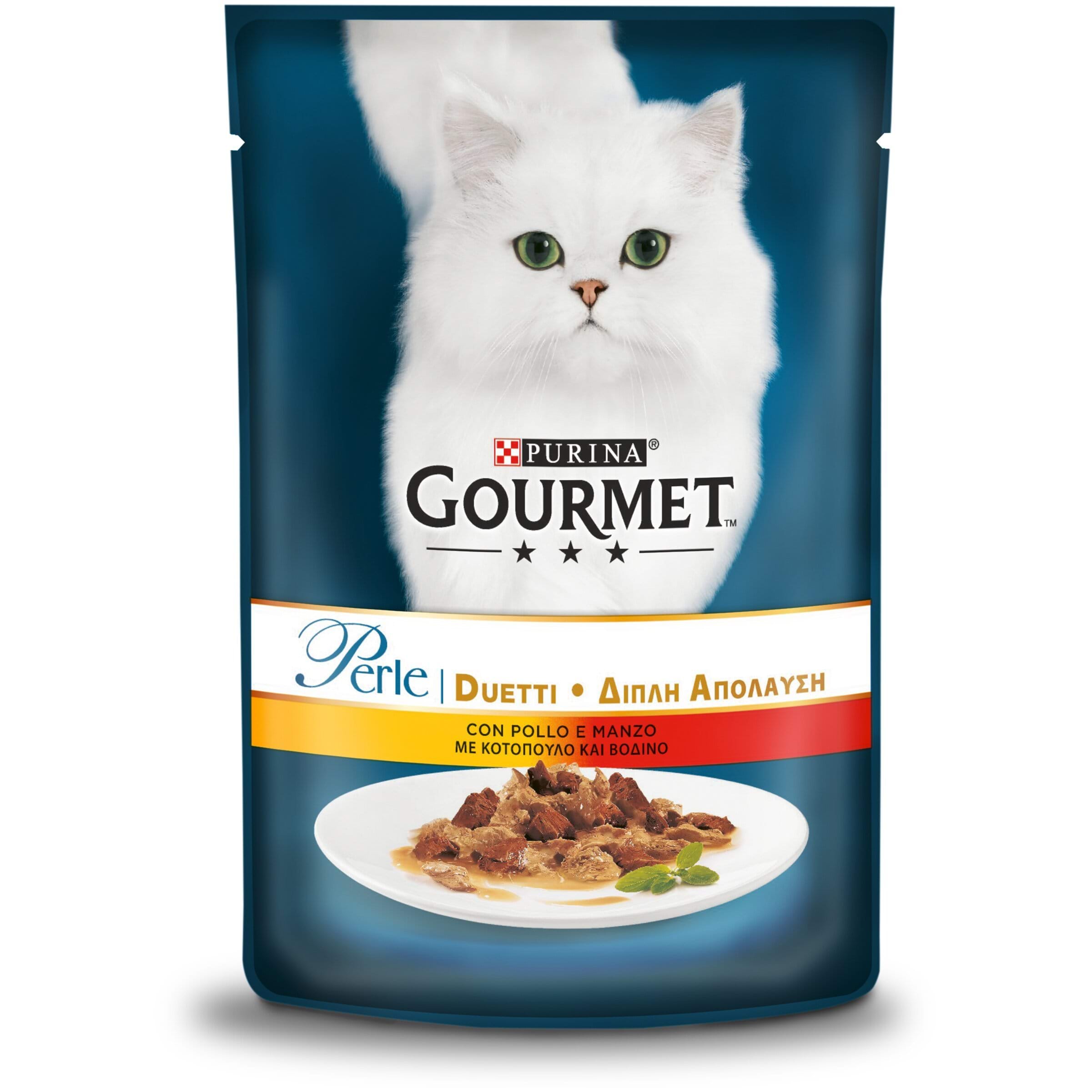 Корм для котів Gourmet Perle з куркою та яловичиною, 85 г