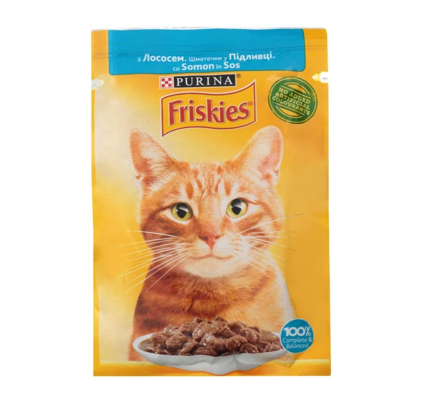 Корм для кошек влажный Friskies лосось в подливе, 85 г