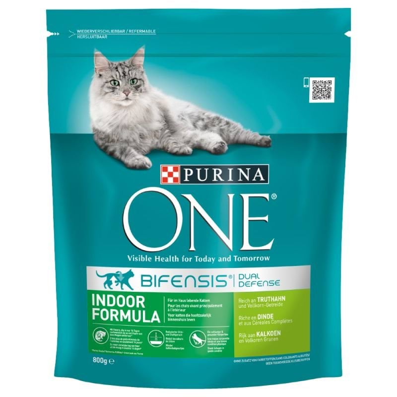 Корм сухой для кошек Purina ONE Индор, 800 г