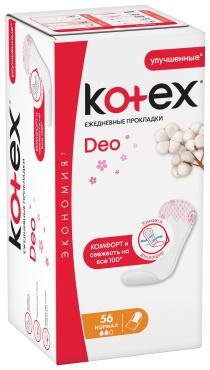 Kotex прокладки щоденні Normal Deo, 56шт
