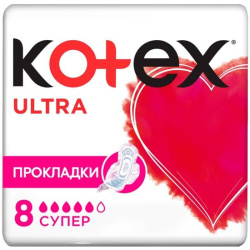 Гигиенические прокладки Коtex Ultra Dry Super 8 шт