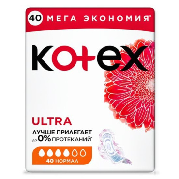 Гігієнічні прокладки Кotex Ultra Net Quardo Normal 40 шт фото 2