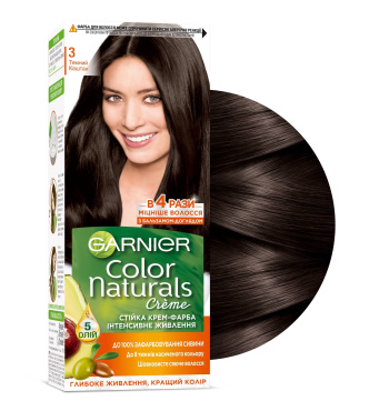 Краска для волос Garnier Color Naturals оттенок 3 Темный каштан фото 1