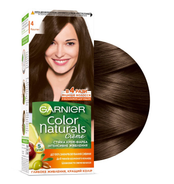 Краска для волос Garnier Color Naturals оттенок 4 Каштан фото 1