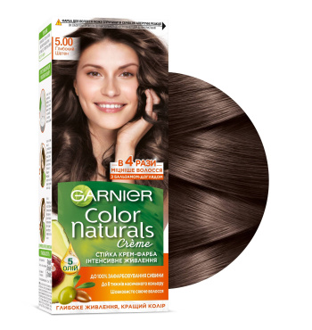 Фарба для волосся Garnier Color Naturals відтінок 5.00 Глибокий шатен фото 1
