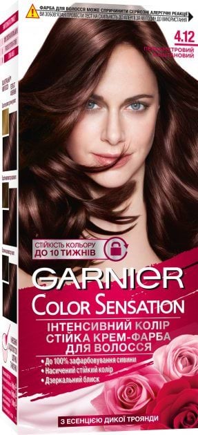 Фарба для волосся Garnier Color Sensation відтінок №4.12 Перламутровий каштановий