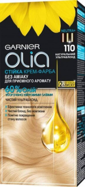 Краска для волос Безаммиачная стойка Garnier Olia 110 Натуральный ультраблонд, 112 мл