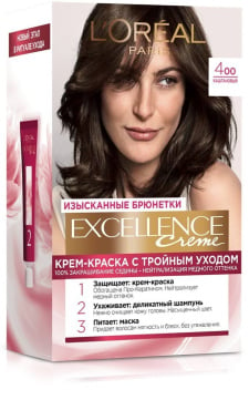 Краска для волос L'Oréal Paris Excellence Crème оттенок 4.00 Каштановый