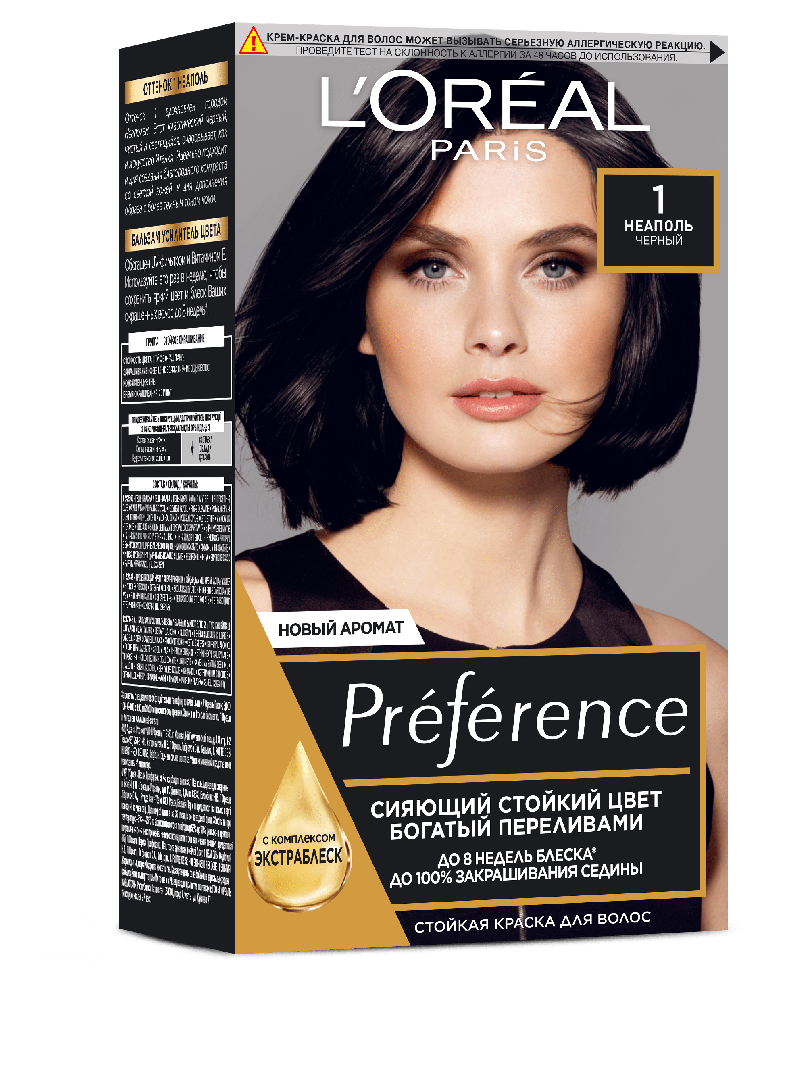 Фарба для волосся L’Oréal Paris Preference відтінок 1 Неаполь. Чорний ...