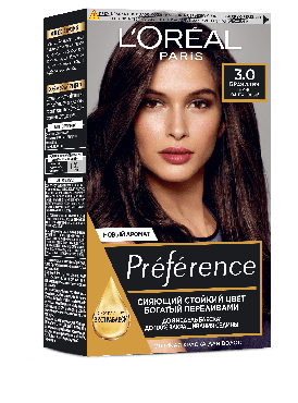 Фарба для волосся L’Oréal Paris Preference відтінок 3 Бразилія. Темно-каштановий