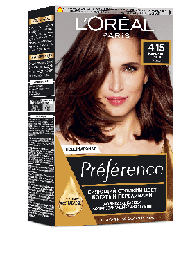 Краска для волос L'Oréal Paris Preference оттенок 4.15 Каракас. Темный каштан