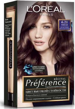 Фарба для волосся L’Oréal Paris Preference відтінок 6.21 Риволі перламутровий світло-каштановий 174 мл