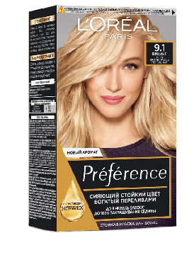 Фарба для волосся L’Oréal Paris Preference відтінок 9.1 Рим. Дуже світло-русявий попелястий