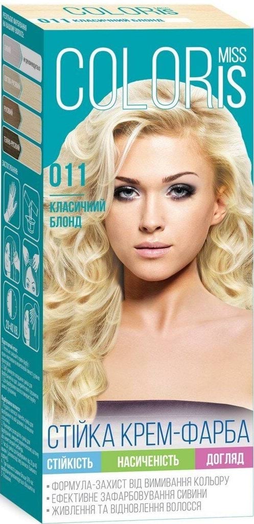 Фарба для волосся Miss Coloris 011 Класичний блонд