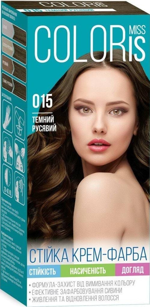 Фарба для волосся Miss Coloris 015 Темний русявий