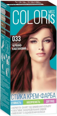 Краска для волос Miss Coloris 033 Красно-каштановый