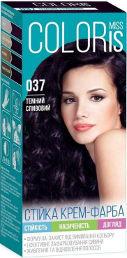 Краска для волос Miss Coloris 037 Темный сливовый