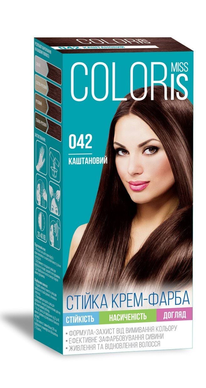 Краска для волос Miss Coloris 042 Каштановый