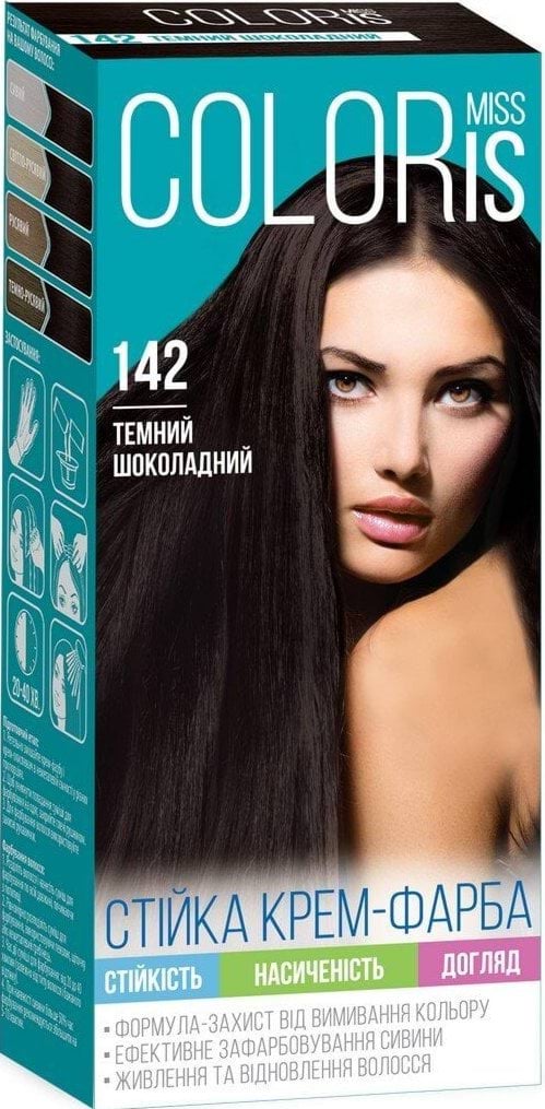 Фарба для волосся Miss Coloris 142 Темний шоколадний