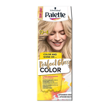 Краска для волос с аргановым маслом Palette Perfect Gloss Color 10-4 Перламутровый блонд 70 мл