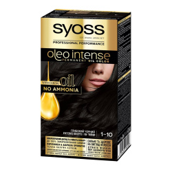 Краска для волос без амиака SYOSS Oleo Intense 1-10 Глубокий черный 115 мл