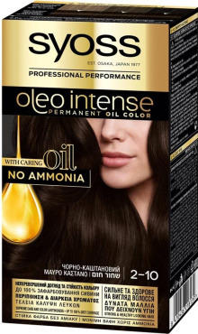 Краска для волос SYOSS Oleo Intense 2-10 без амиака Черно-каштановый фото 4