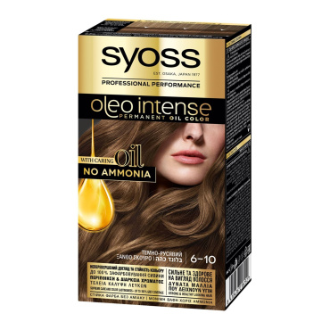 Крем-фарба для волосся Syoss Oleo Intense 6-10 темно русявий