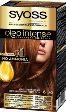 Краска для волос SYOSS Oleo Intense 6-76 без аммиака мерцающий медный
