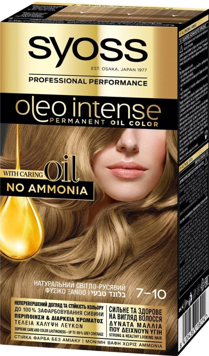 Краска для волос SYOSS Oleo Intense 7-10 без аммиака натуральный светло-русый