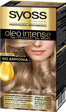Краска для волос SYOSS Oleo Intense 8-05 без аммиака Бежевый блонд