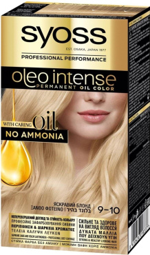 Краска для волос SYOSS Oleo Intense 9-10 без аммиака яркий блонд