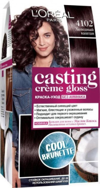 Крем-краска для волос без аммиака L'Oreal Paris Casting Creme Gloss оттенок 4102 Холодный каштан, 180 мл