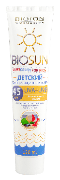 Крем детский солнцезащитный Biosun SPF 45, 120 мл