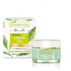 Крем для обличчя матуючий Bielenda для комбінованої та жирної шкіри денний Green Tea, 50 мл