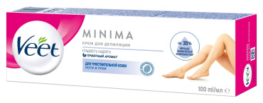 Крем для депіляції для чутливої шкіри Veet MINIMA 100 мл фото 1