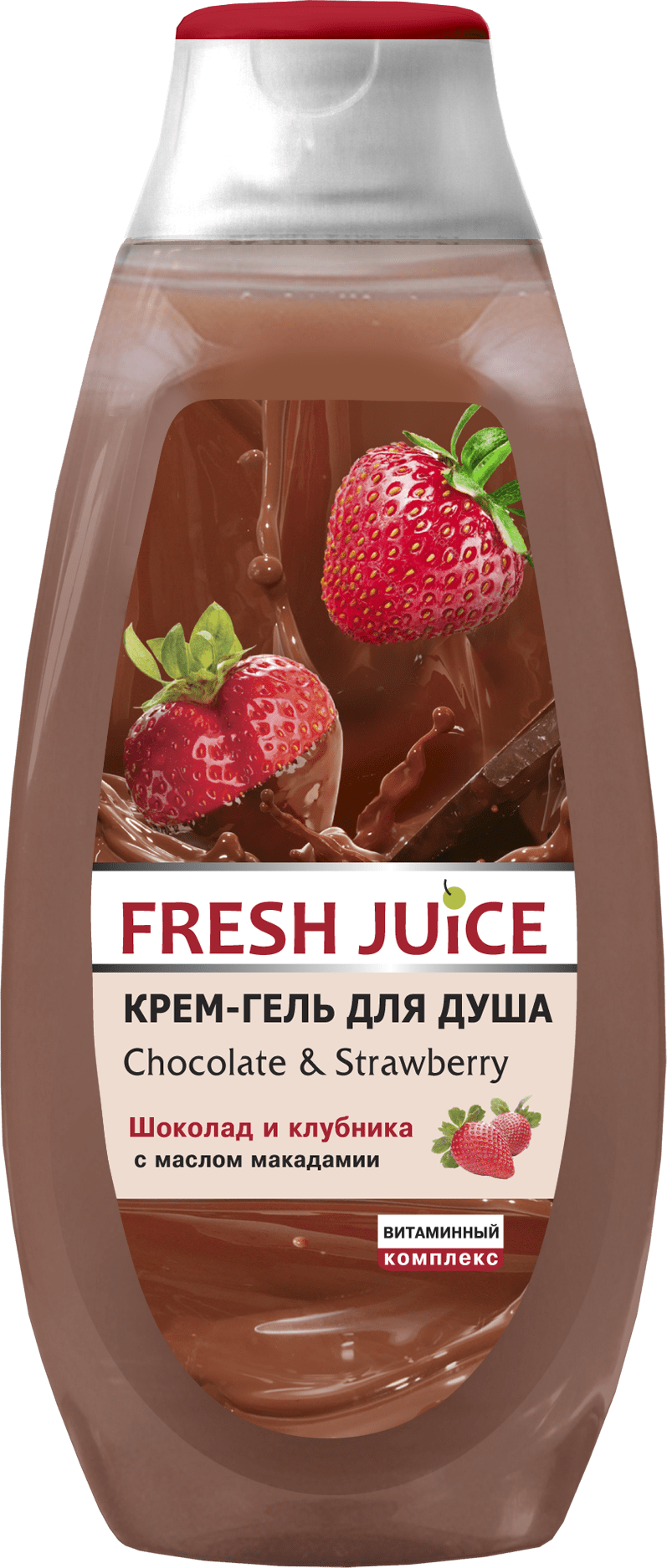 Крем-гель для душа Fresh Juice Chocolate&Strawberry 400мл